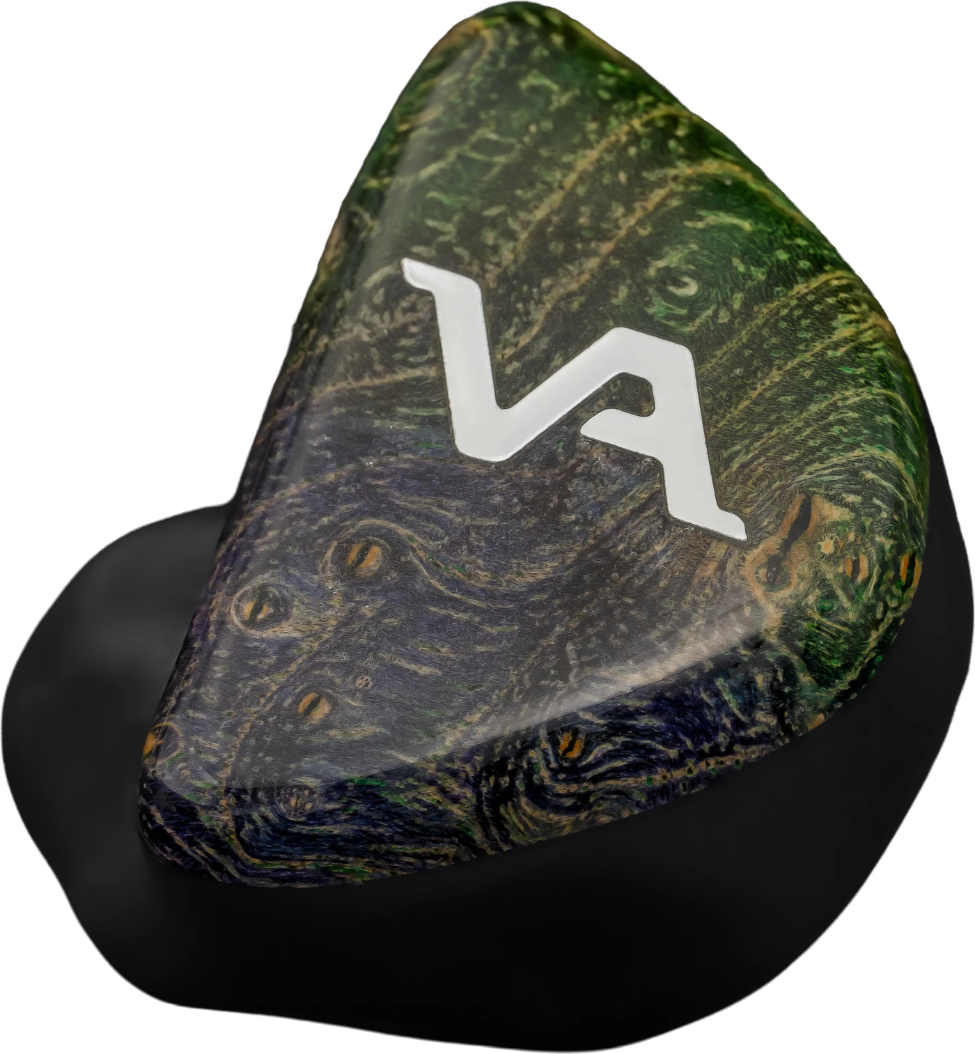 Virtus Audio Apex — green burl custom shell